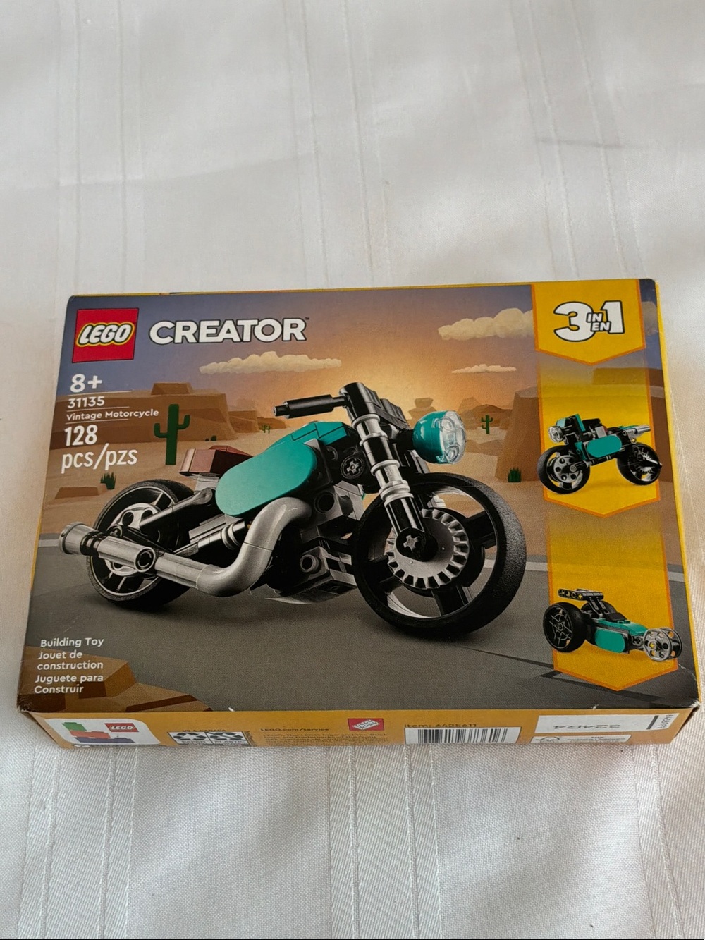 LEGO Creator Vintage Motorcycle - Teal and Black sealed